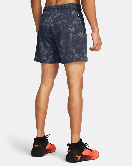 Men's Project Rock Rival Terry Printed Shorts image number 1