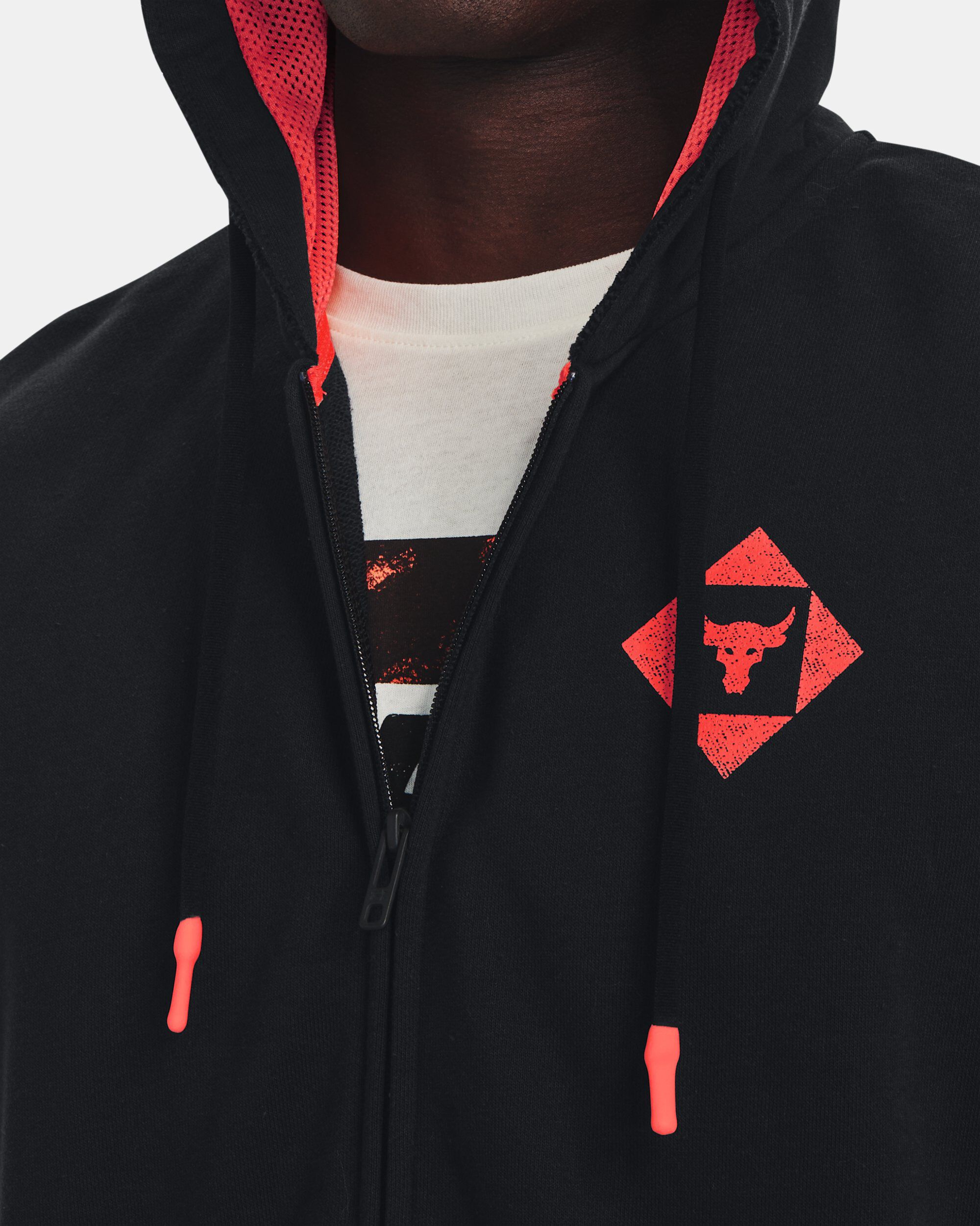 Buy Men s Project Rock Heavyweight Terry Sleeveless Full Zip Hoodie Black in KSA Under Armour
