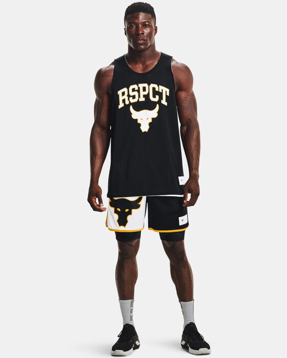 Men's Project Rock Camo Compression Shorts image number 3
