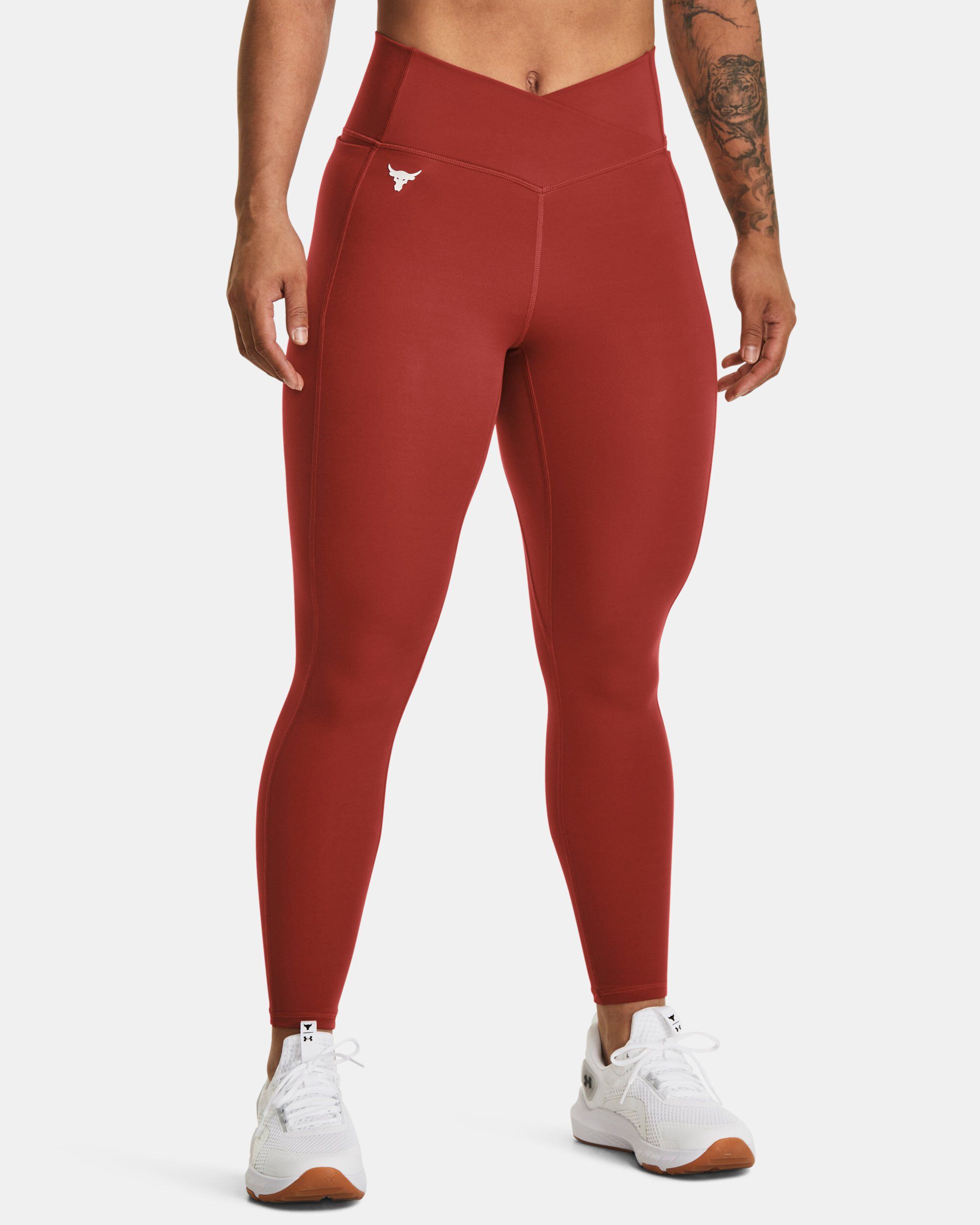Under armour red online tights