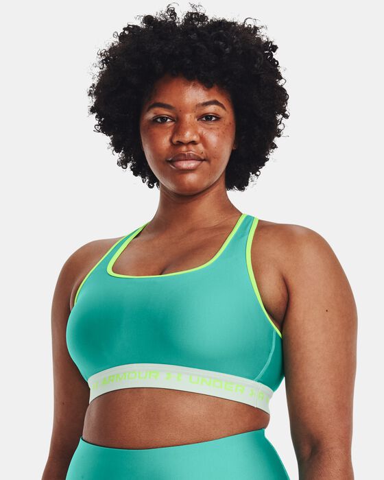 Under Armour Women's Armour® Mid Crossback Pocket Sports Bra Green