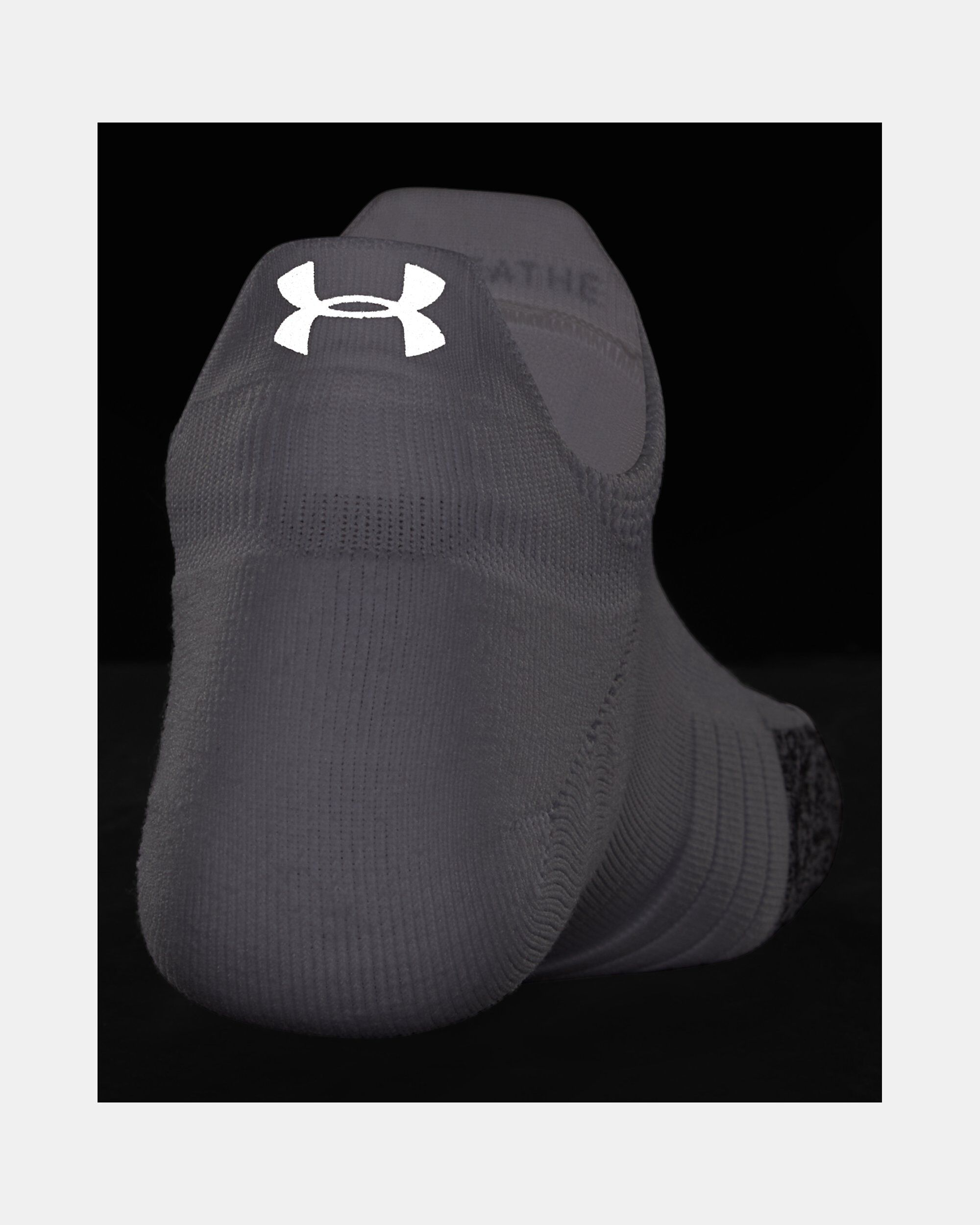 Under Armour Women s UA Breathe 2 Pack No Show Tab Socks White in KSA