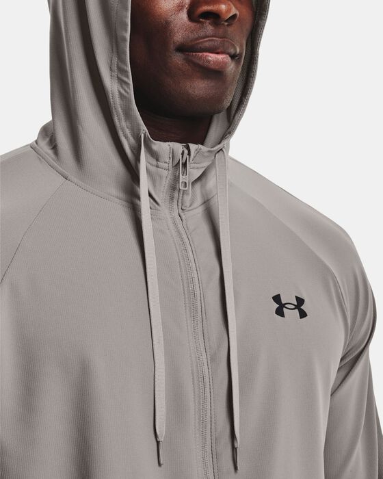 Men's UA Woven Perforated Windbreaker Jacket image number 3