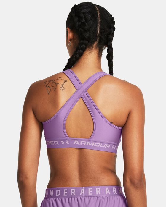 Women's Armour® Mid Crossback Sports Bra image number 1