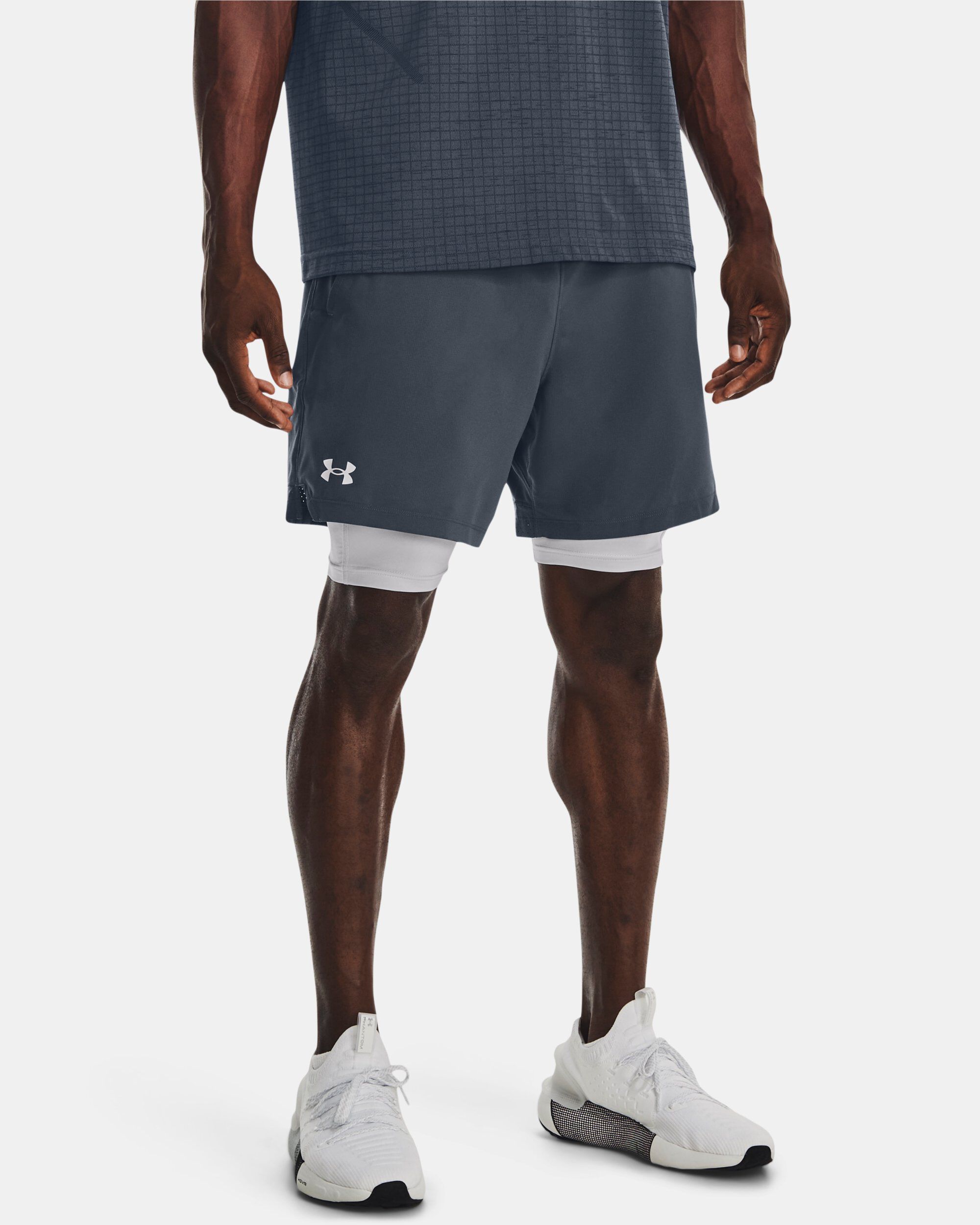 Under armour qualifier 2 in 1 shorts deals