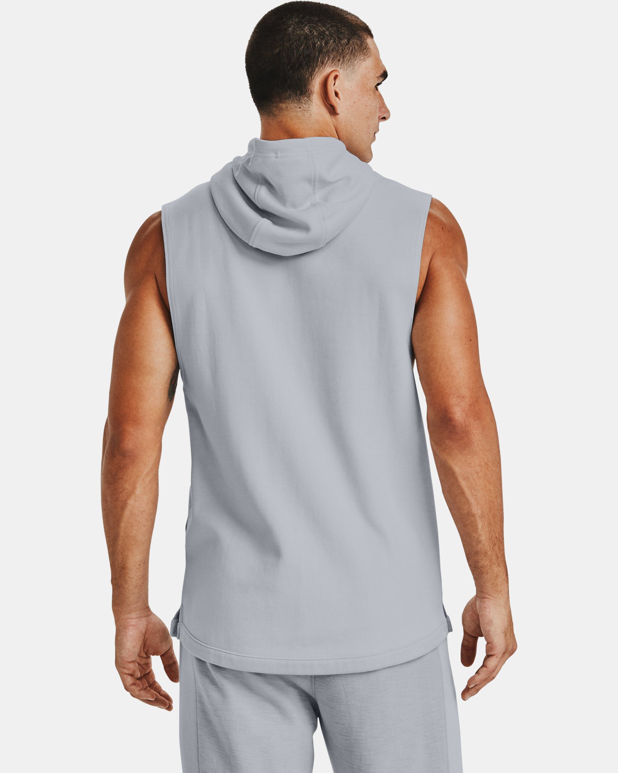 Men's ua double knit sleeveless best sale hoodie