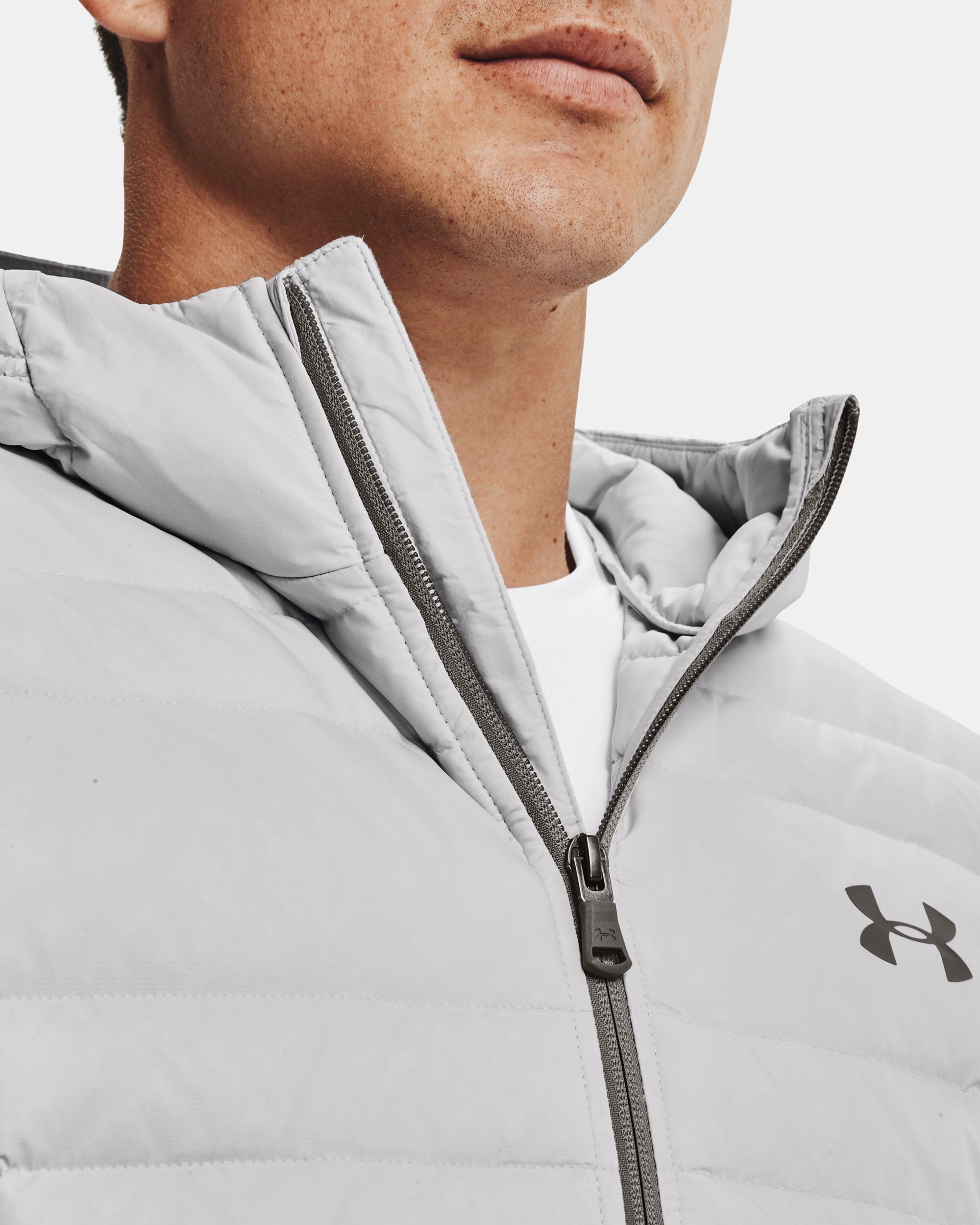Under Armour Men s UA Armour Down Hooded Jacket Grey in KSA