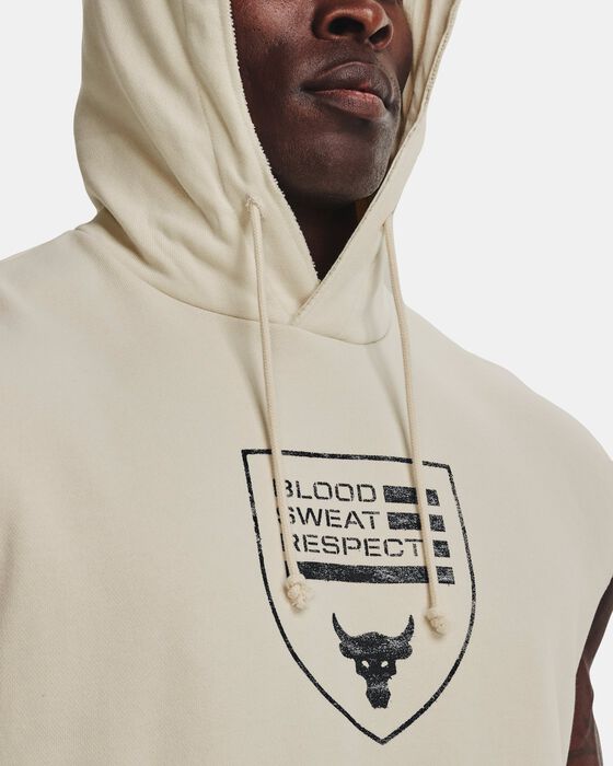 Under Armour Men's Project Rock Heavyweight Terry Sleeveless Hoodie in KSA