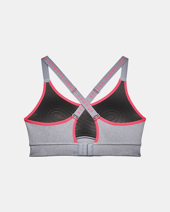 Women's UA Infinity Mid Heather Cover Sports Bra image number 11