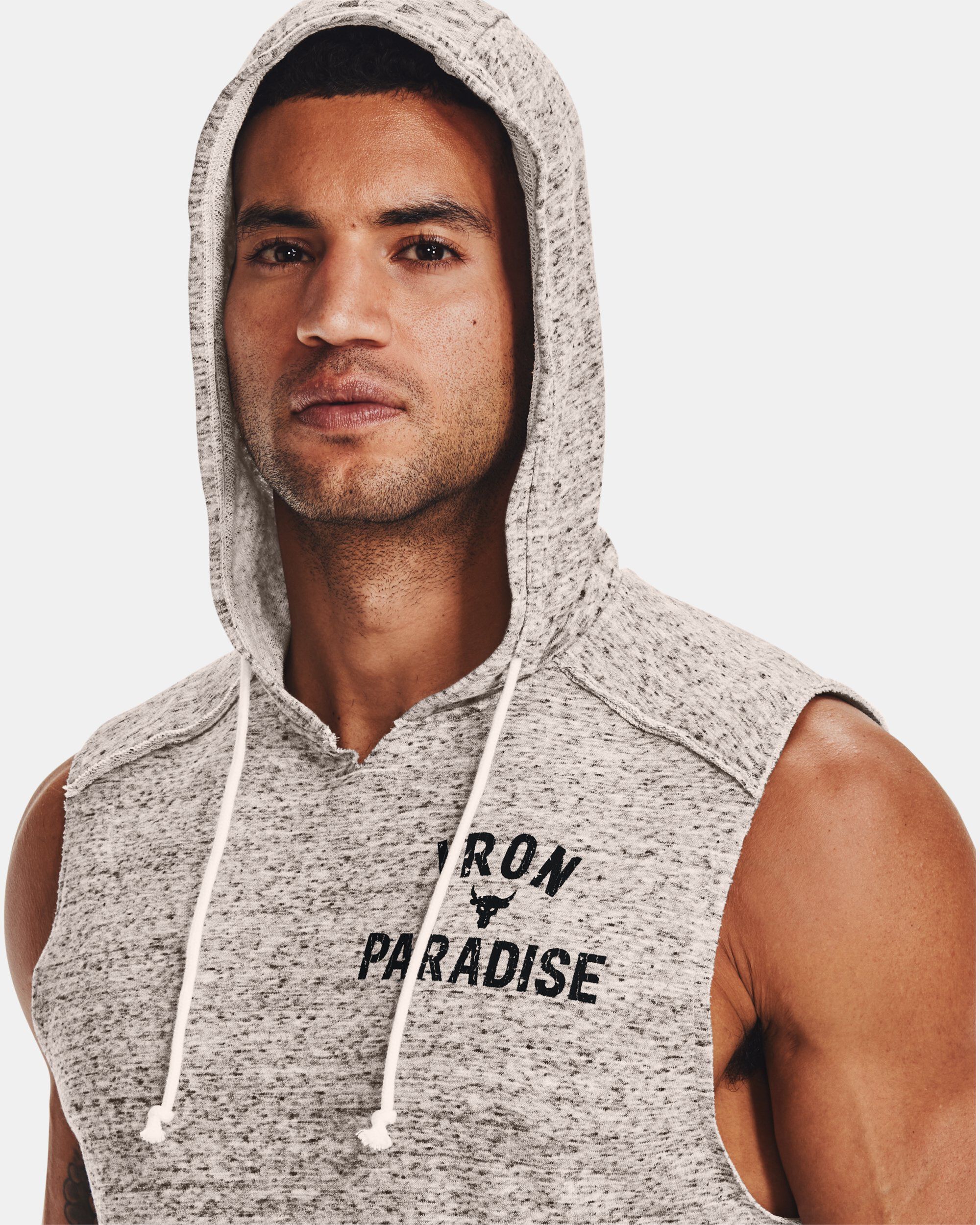 Project rock under armour clearance sleeveless hoodie