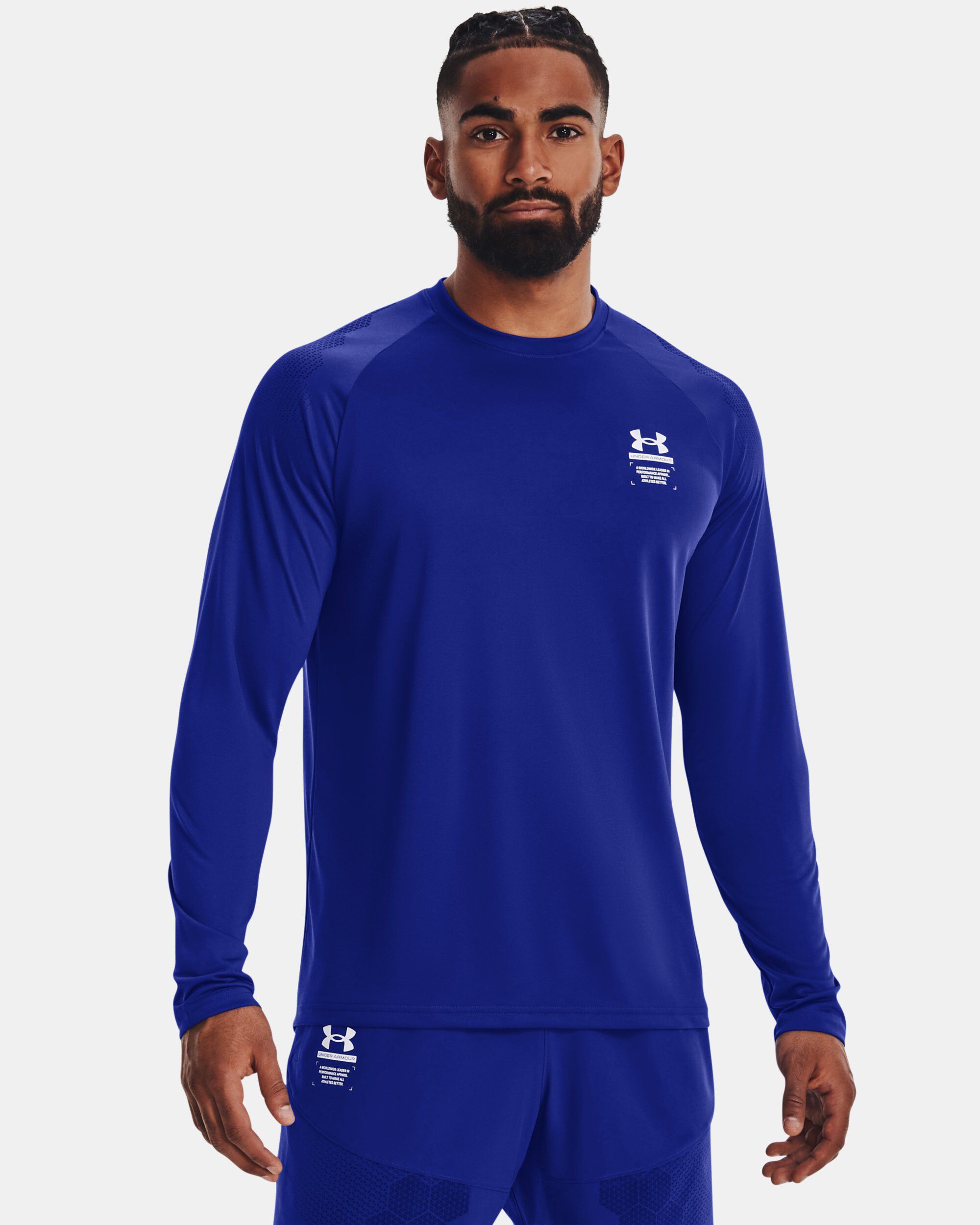 Blue under armour long sleeve deals