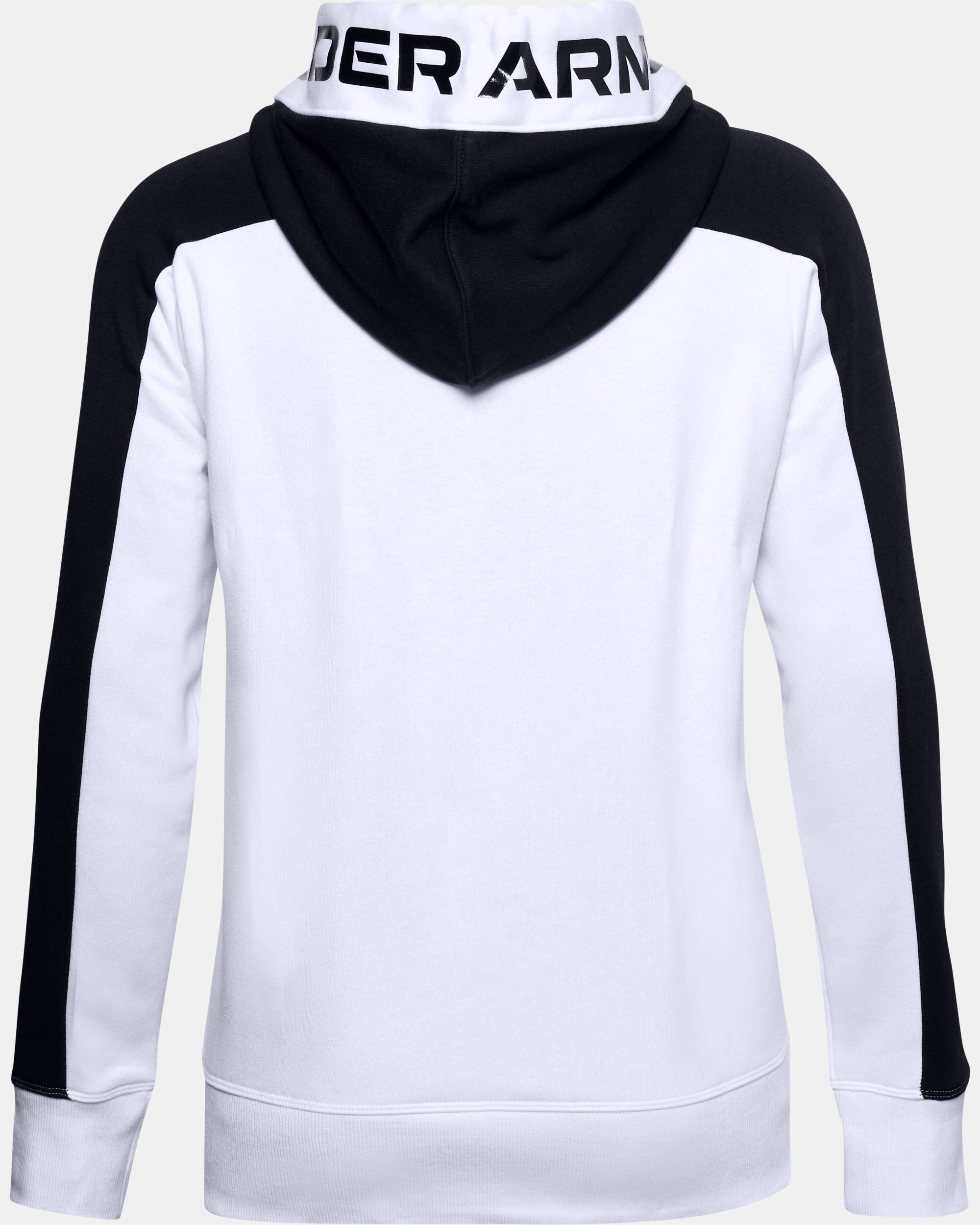 Buy Women s UA Rival Fleece Graphic Colorblock Hoodie White in KSA Under Armour