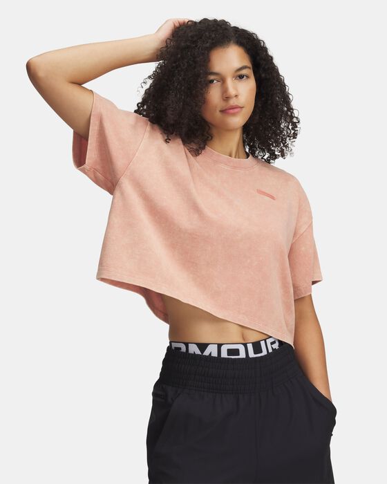 Women's UA Heavyweight Wash Short Sleeve image number 0