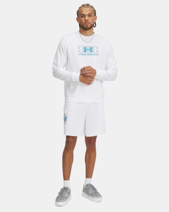 شورت UA رايفل تيري بطول 8 بوصات للرجال مع شعار image number 2