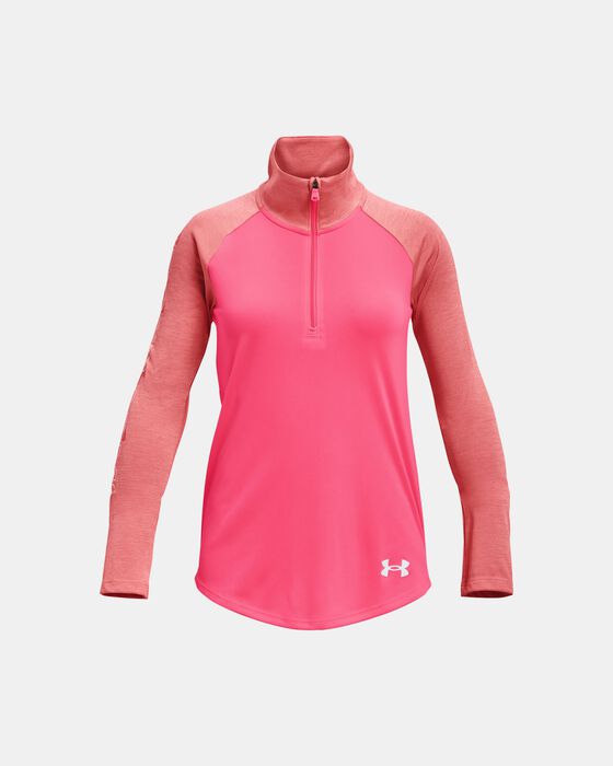 Girls' UA Tech™ Graphic ½ Zip image number 0