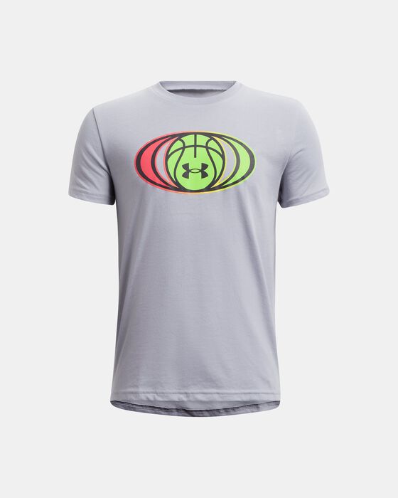 Boys' UA Basketball Gradient Short Sleeve image number 0