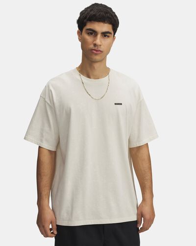 Men's UA Heavyweight Oversized Logo Wash Short Sleeve