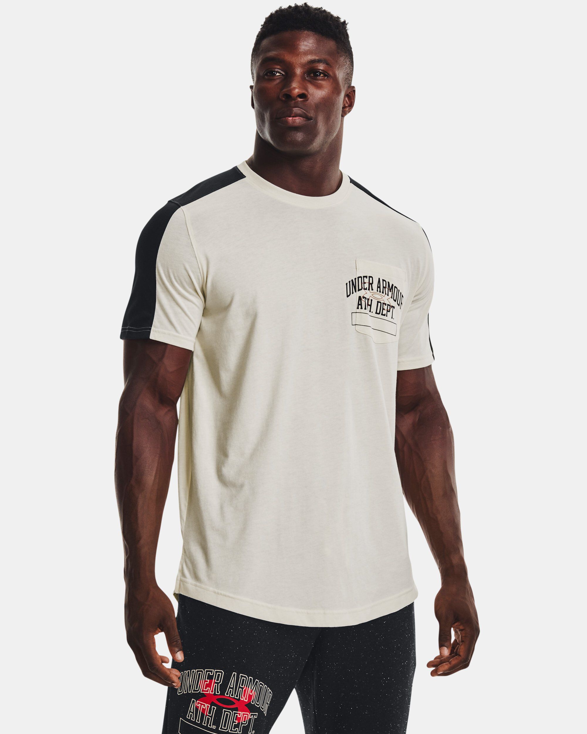 Under Armour Men s UA Athletic Department Pocket T Shirt Beige in KSA