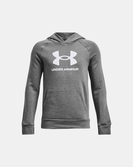 Boys' UA Rival Fleece Big Logo Hoodie image number 0
