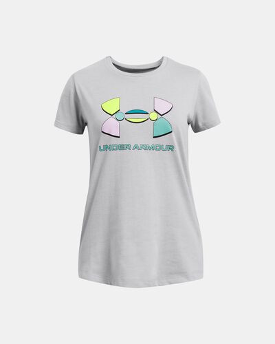 Girls' UA Colorblock Big Logo Short Sleeve