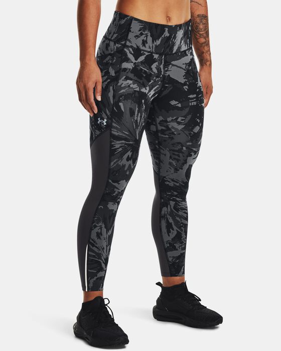 Under Armour Women's UA Fly Fast 3.0 Printed Ankle Tights Black in KSA
