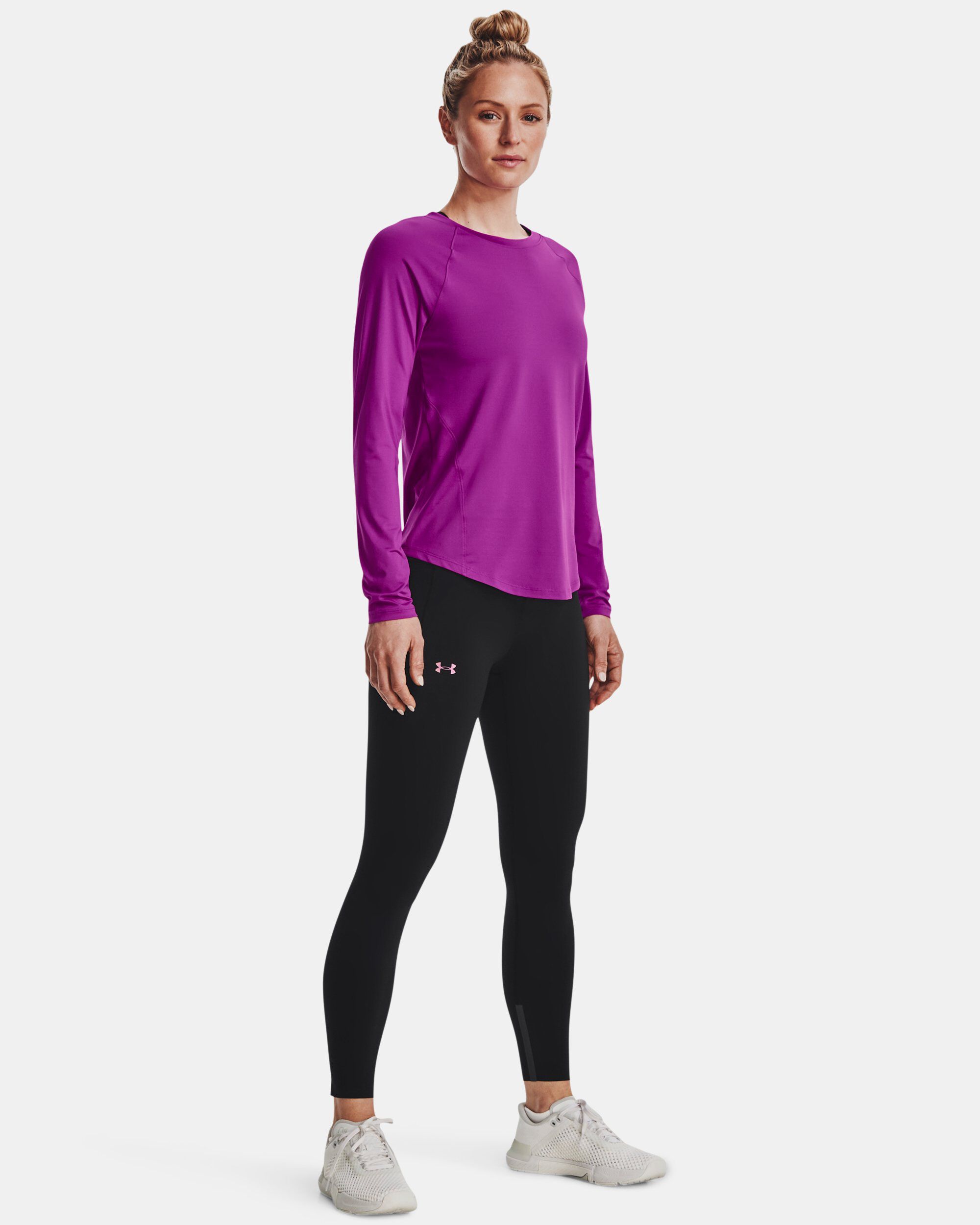 Under armour purple long sleeve deals