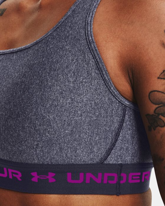 Women's Armour® Mid Crossback Heather Sports Bra image number 7