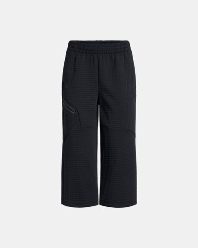 Women's UA Unstoppable Fleece Grid Wide Leg Crop Pants