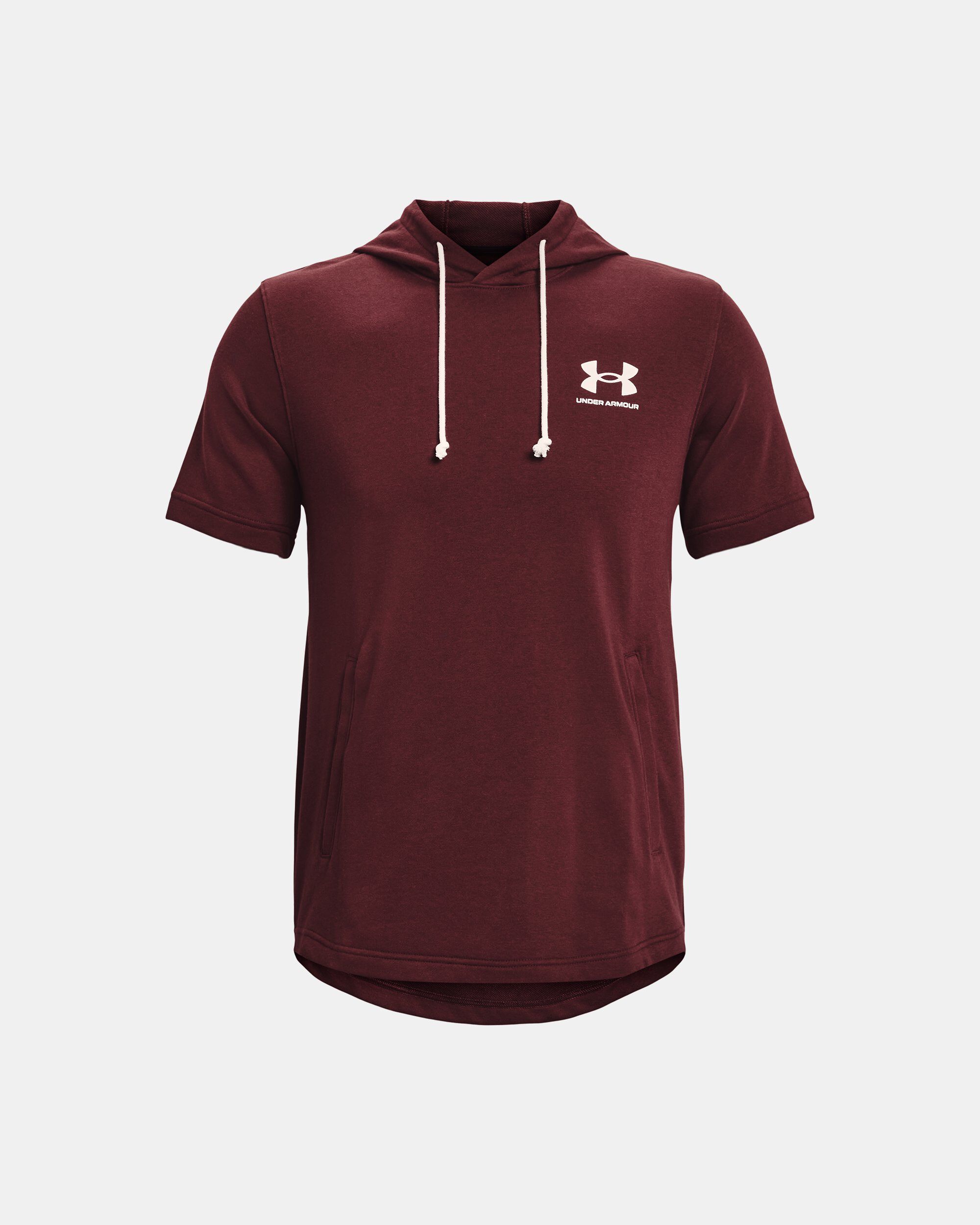 Under Armour Men s UA Rival Terry Short Sleeve Hoodie Red in KSA