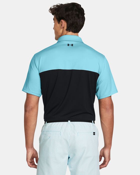 Men's UA Tee To Green Color Block Polo image number 1