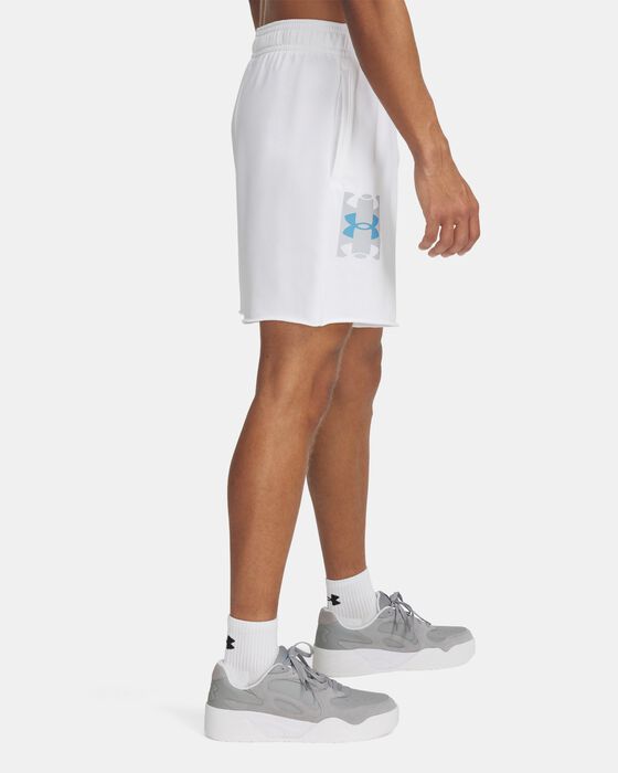 شورت UA رايفل تيري بطول 8 بوصات للرجال مع شعار image number 1