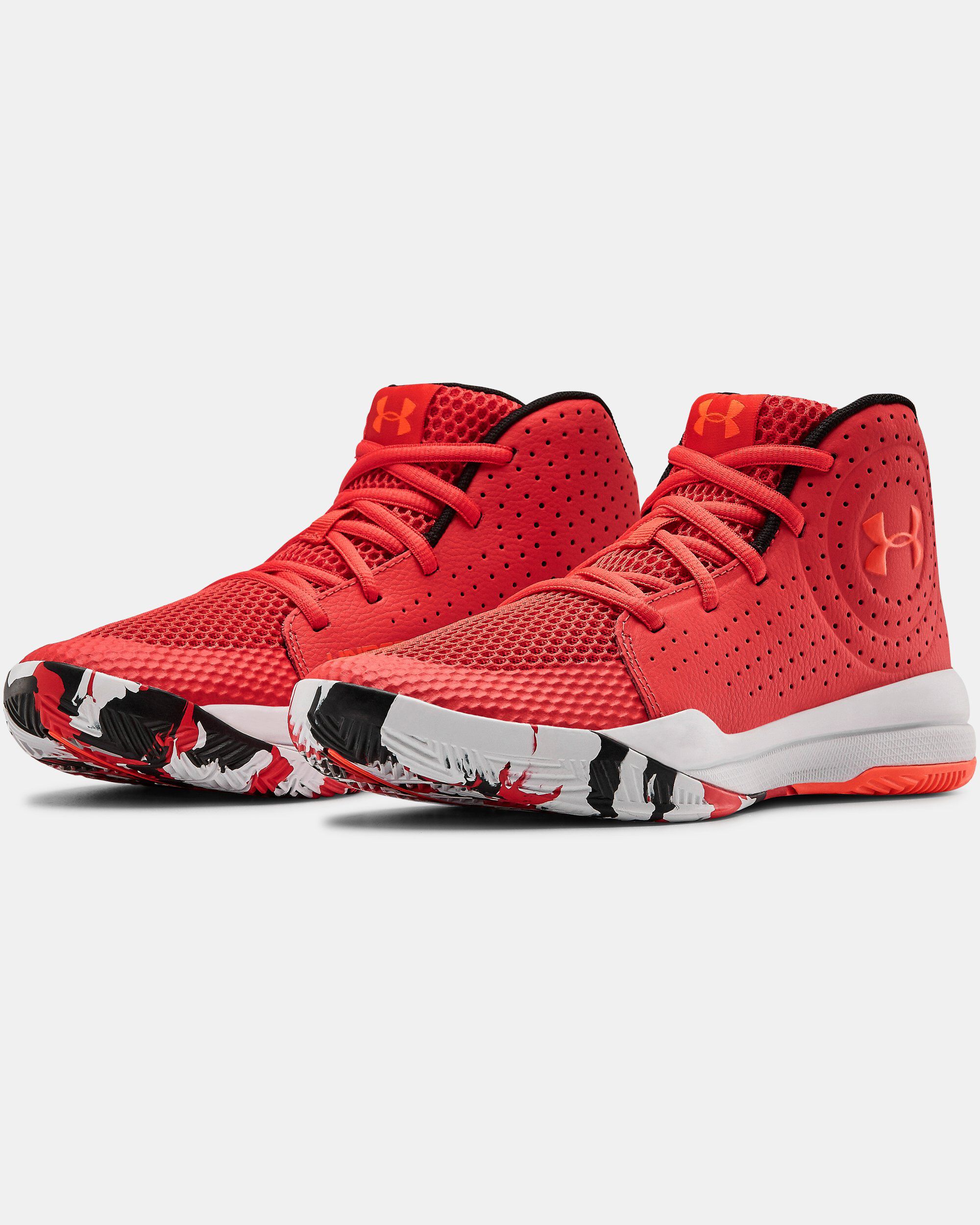 Buy Grade School UA Jet 2019 Basketball Shoes Blue in KSA Under Armour