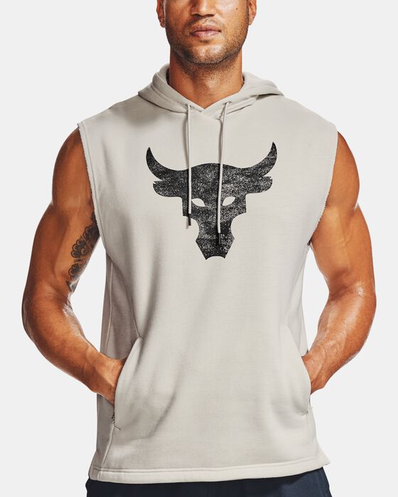 Men's Project Rock Charged Cotton® Sleeveless Hoodie image number 3