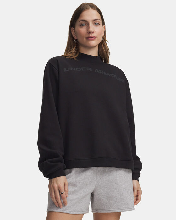 UA Icon Fleece Wordmark Mock Neck image number 0