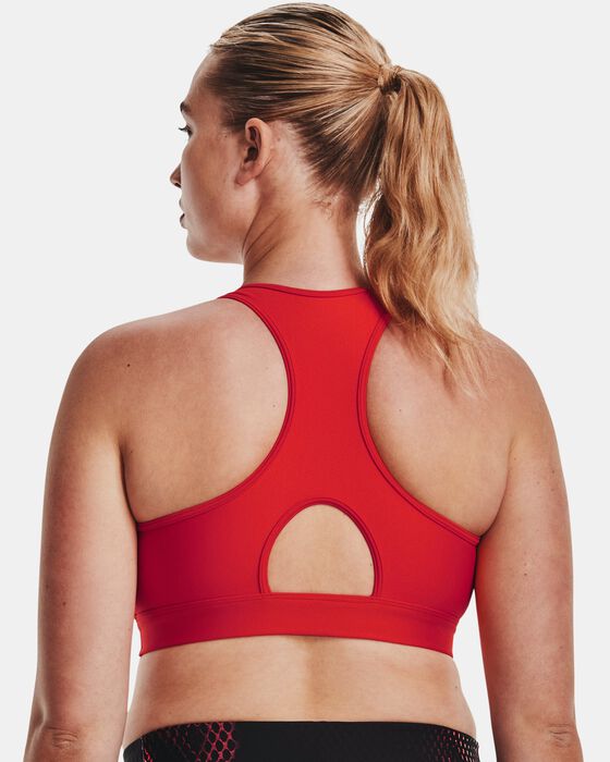 Under Armour Women's HeatGear® Armour Mid Padless Sports Bra Red