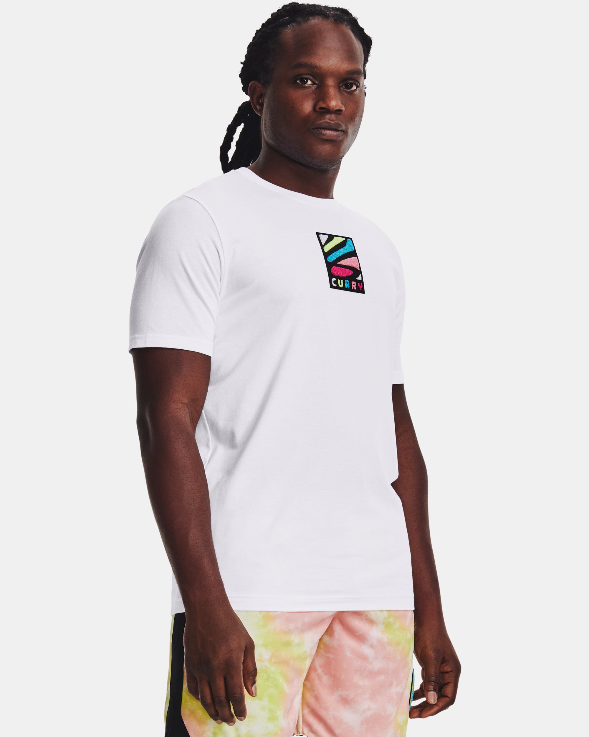 Under Armour Men s Curry Multicolor Logo Short Sleeve White in KSA