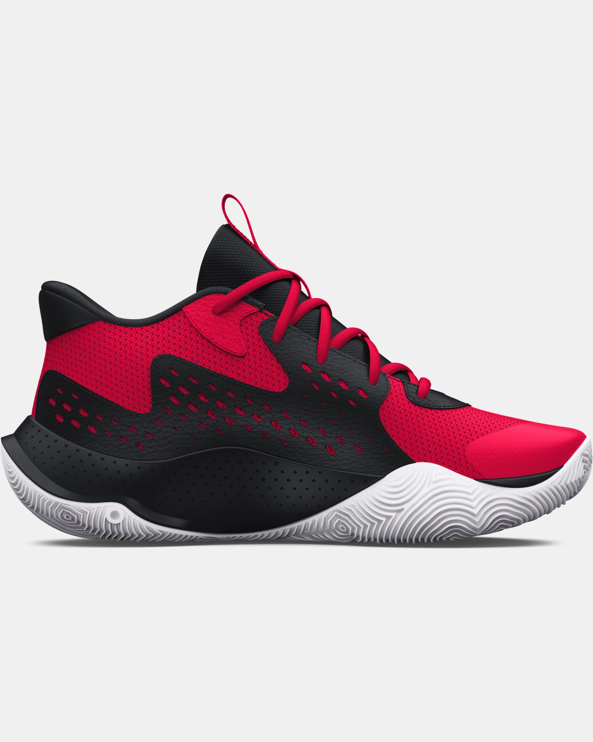 Under armour basketball shoes red and black hot sale