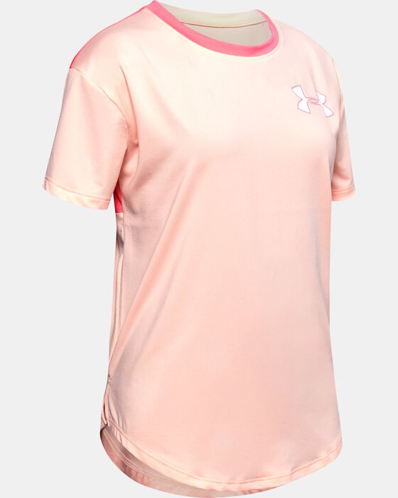 Girls' HeatGear® Armour Short Sleeve image number 0