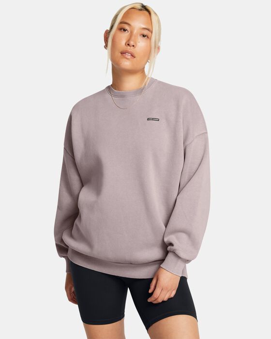 Women's UA Icon Heavyweight Fleece Oversized Crew image number 0