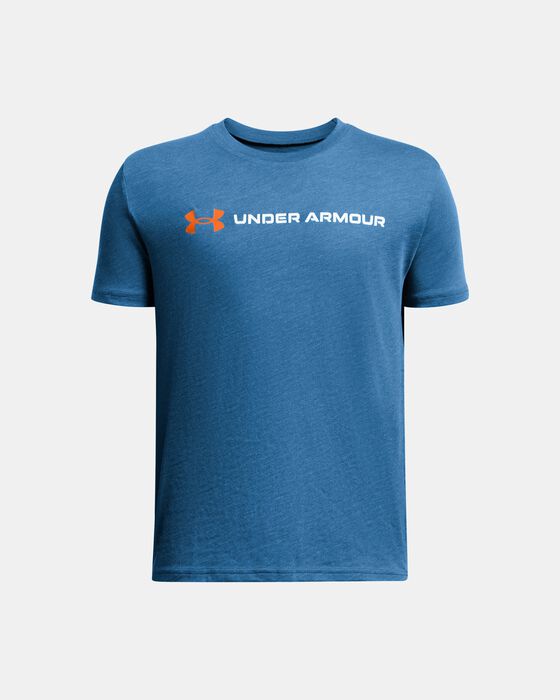 Boys' UA Logo Wordmark Short Sleeve image number 0