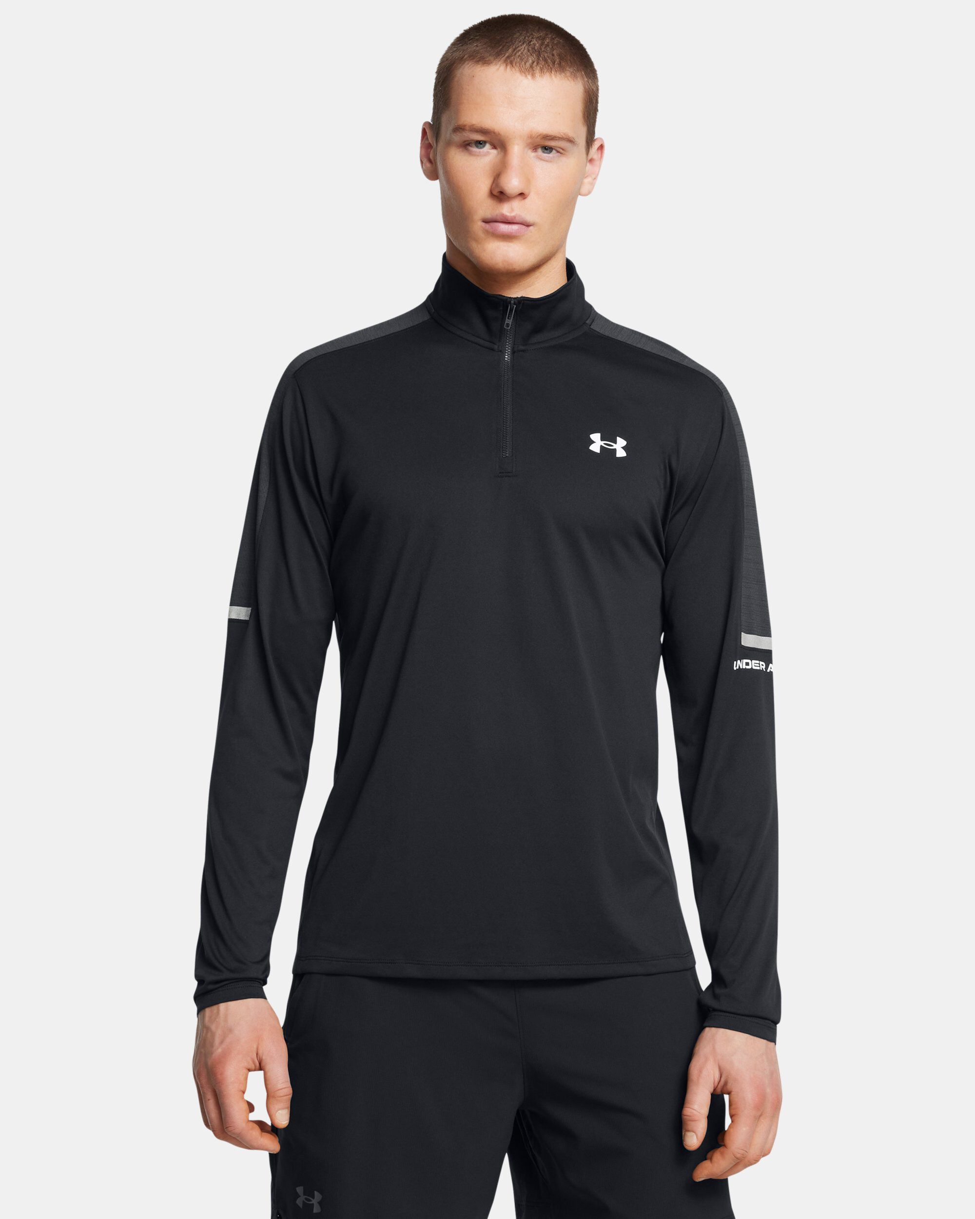 Shop Under Armour Men's UA Tech™ ¼ Zip Men's ¼ Zip Top Black in