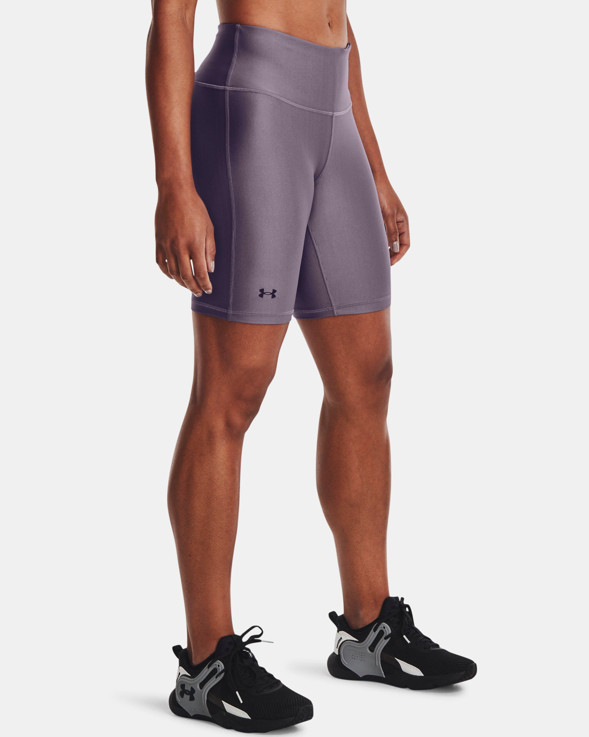 Under Armour Women s HeatGear Armour Bike Shorts Purple in KSA