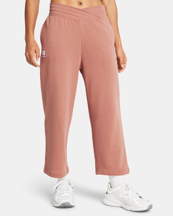 Women's UA Rival Terry Wide Leg Crop Pants image number 0