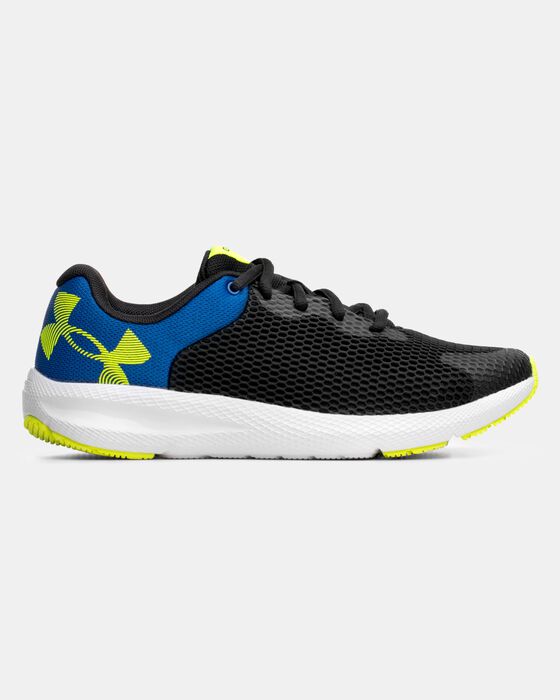Boys' Grade School UA Charged Pursuit 2 Big Logo Running Shoes image number 7