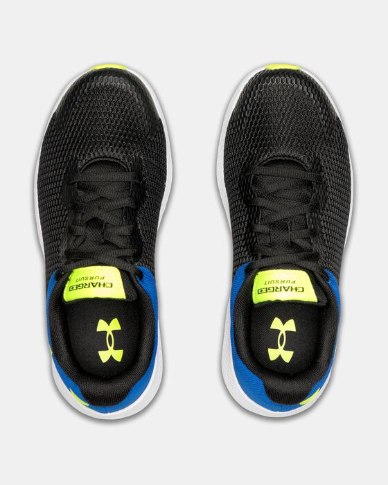 Boys' Grade School UA Charged Pursuit 2 Big Logo Running Shoes image number 6