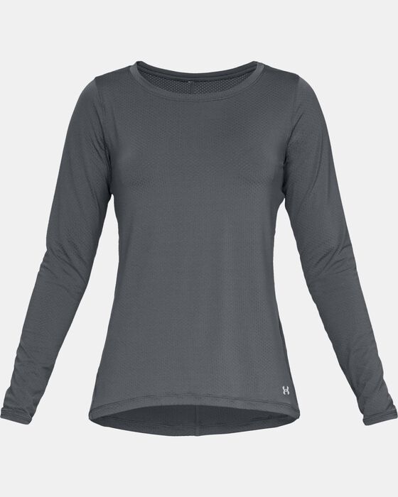 Buy Under Armour Women's HeatGear® Armour Long Sleeve Top Grey in KSA -SSS