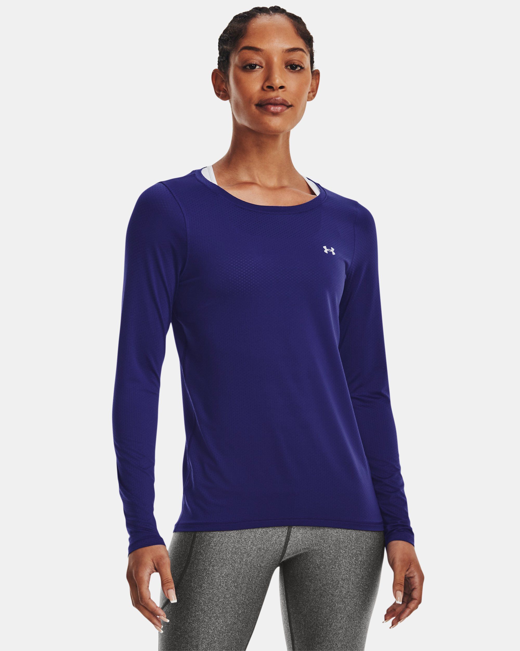 Under Armour Women s HeatGear Armour Long Sleeve Blue in KSA