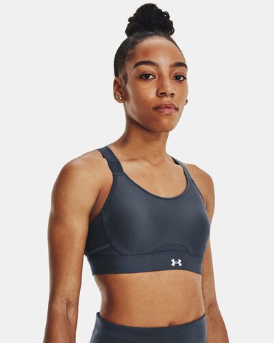 Under Armour Vanish Heather High Impact Sports Bra in Gray