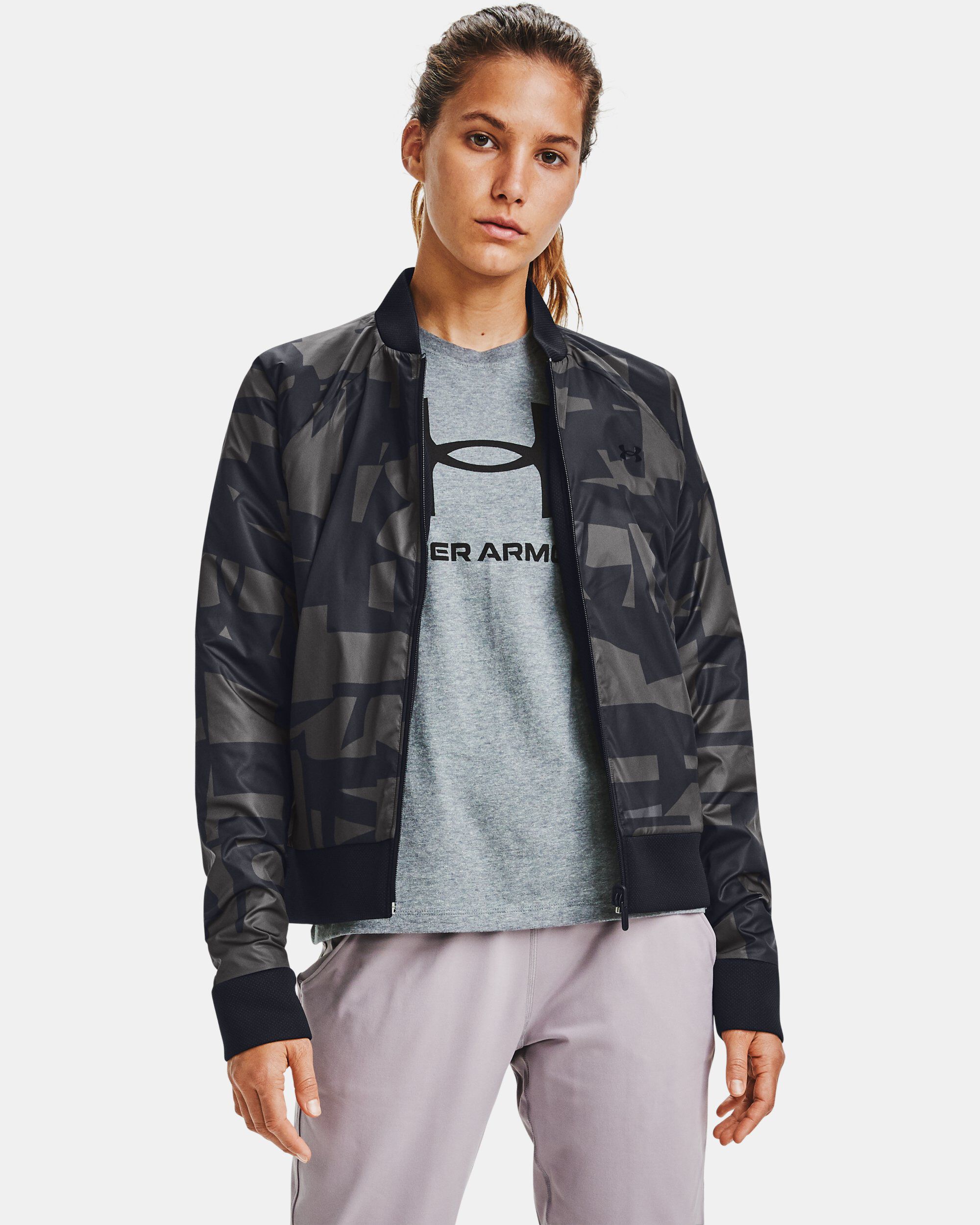 Under armour bomber jacket womens sale