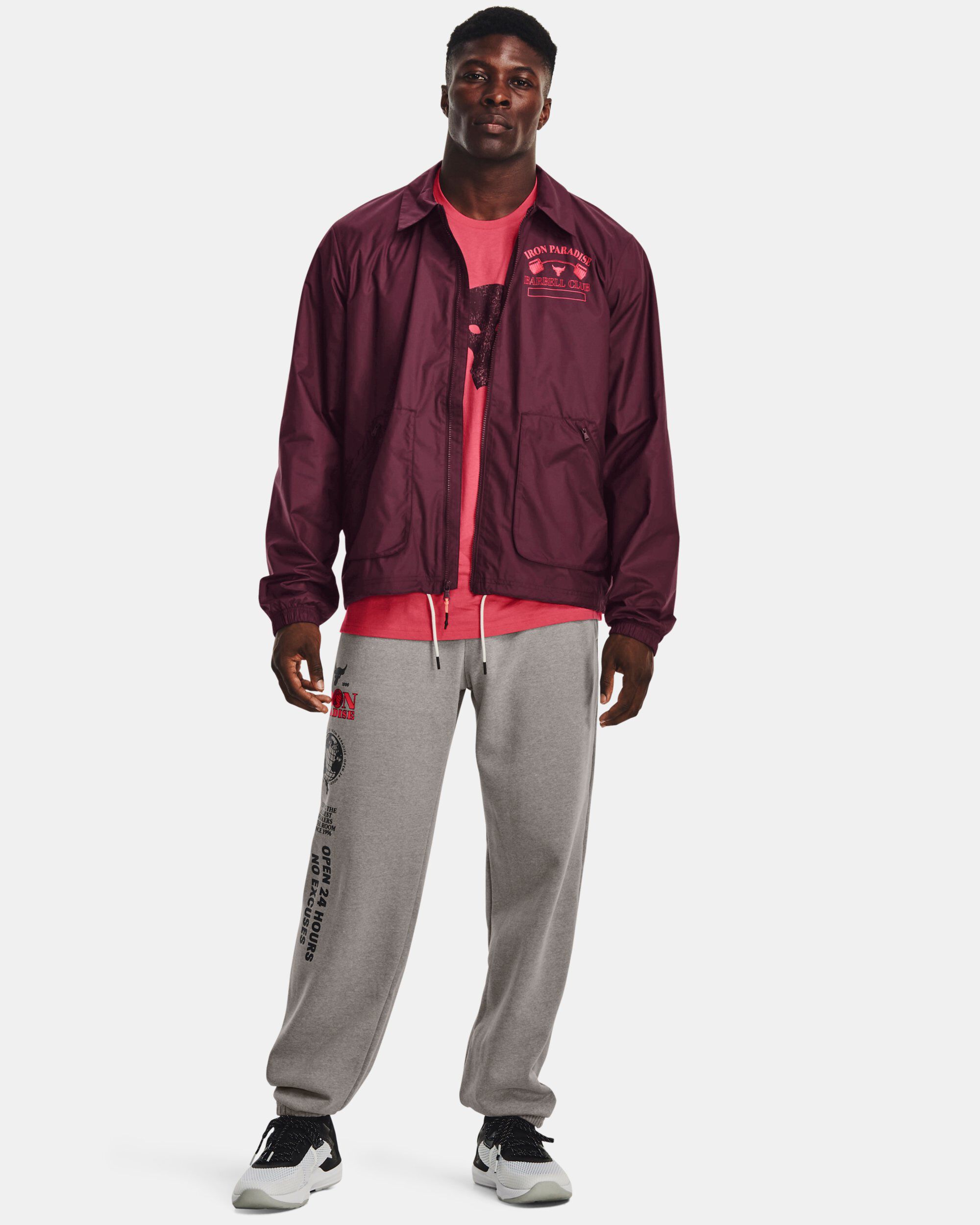 Under Armour Men s Project Rock Home Gym Jacket Red in KSA